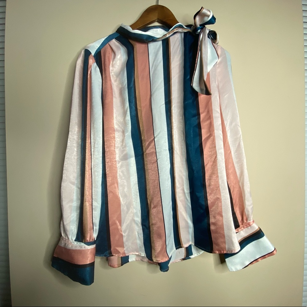 Long sleeve multi color blouse - XL